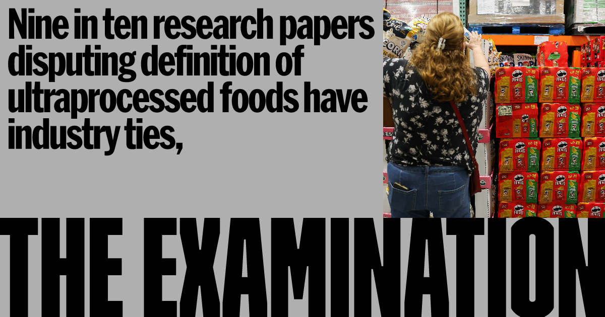 91% of papers criticizing NOVA had an author with food…